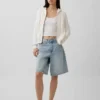 100% Cotton Cable-Knit Zip Cardigan