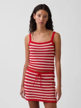 100% Cotton Crochet Crop Sweater Tank