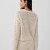 100% Cotton Crochet Relaxed Sweater