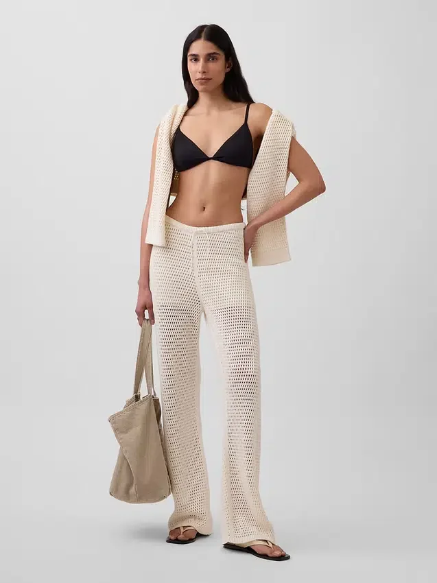 100% Cotton Crochet Sweater Pants