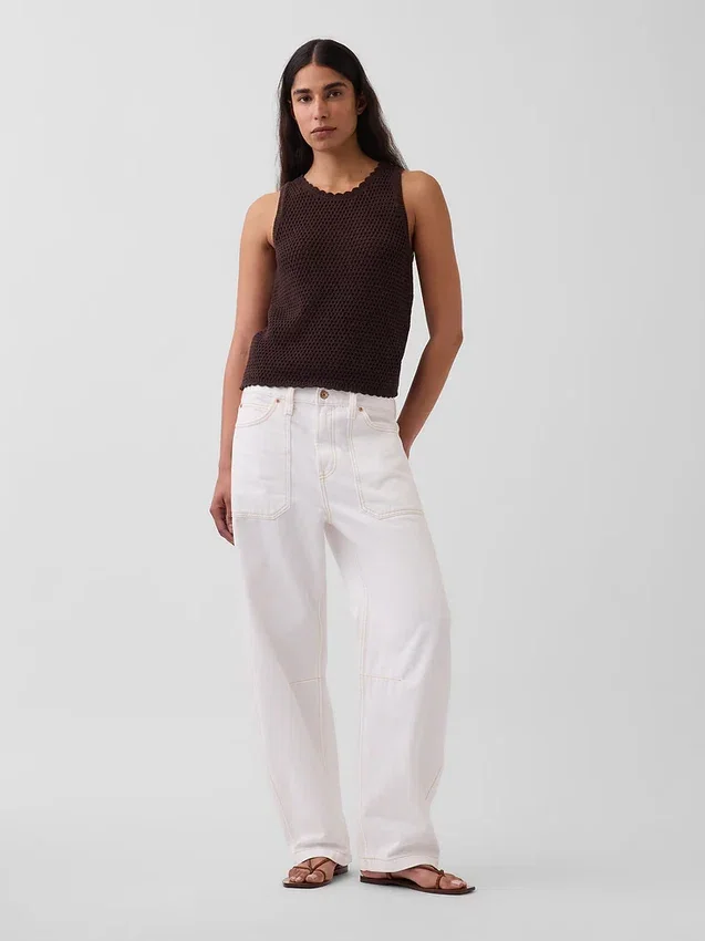 100% Cotton Crochet Tank Top
