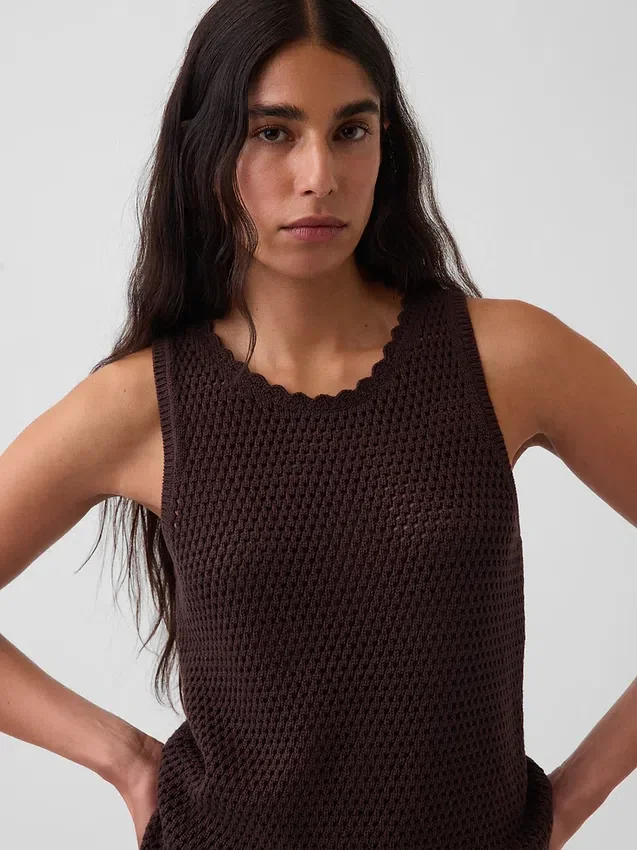 100% Cotton Crochet Tank Top