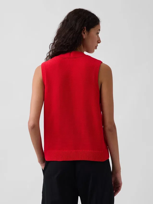 100% Cotton Pocket Sweater Vest