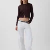 100% Cotton Relaxed Crop Cardigan Sweater