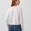 100% Cotton Relaxed Crop Cardigan Sweater