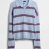 100% Cotton Relaxed Polo Sweater