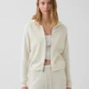 100% Cotton Relaxed Zip Sweater Hoodie