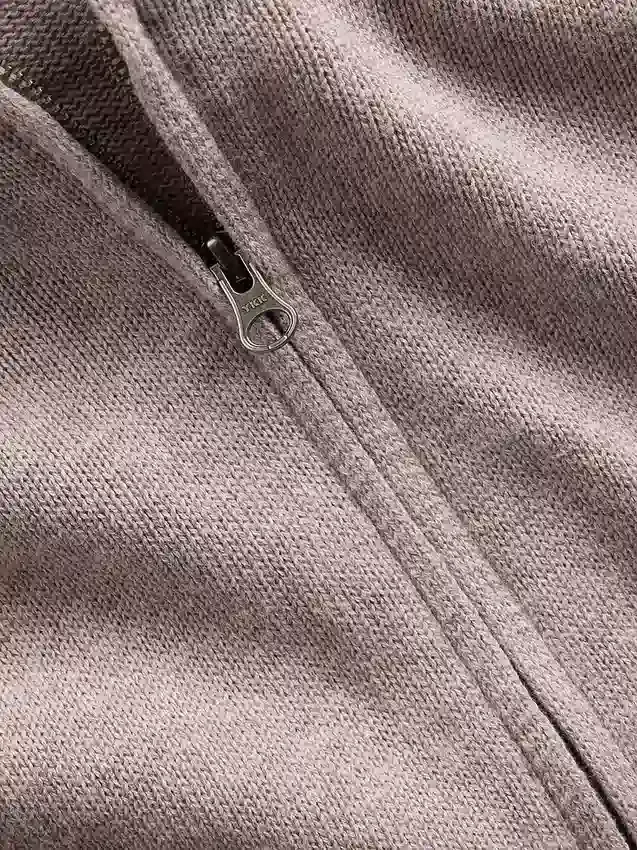 100% Cotton Relaxed Zip Sweater Hoodie