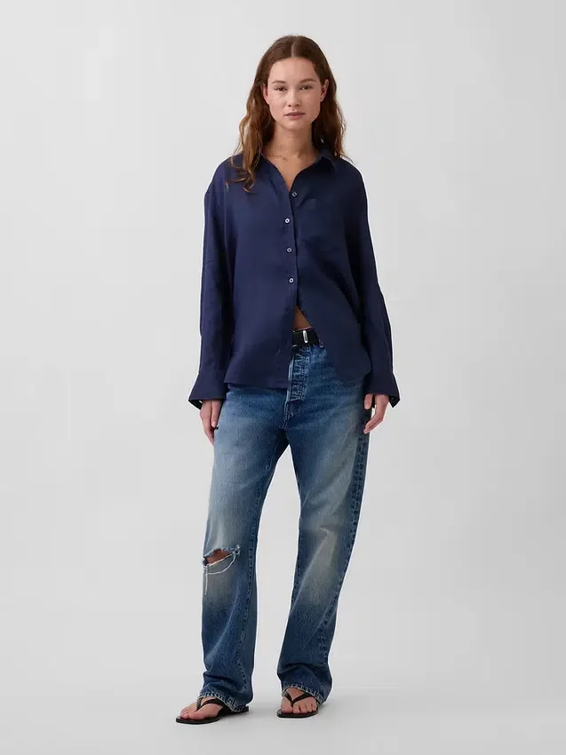 100% Linen Oversized Shirt