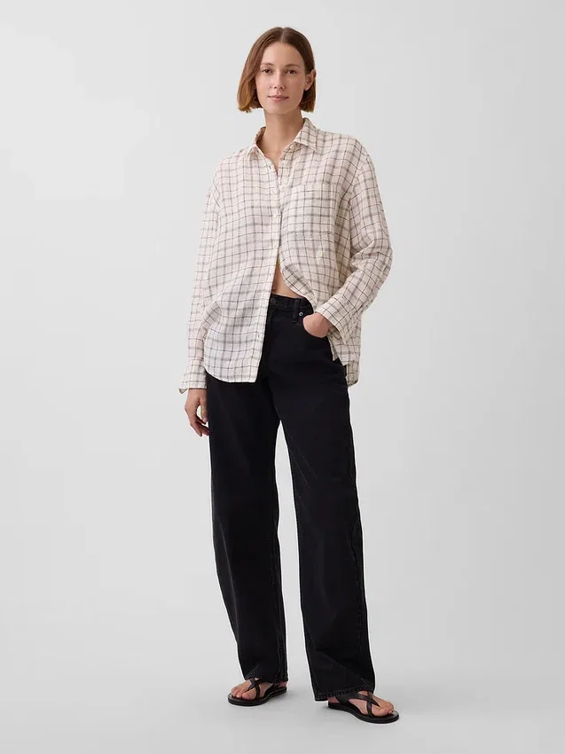 100% Linen Oversized Shirt