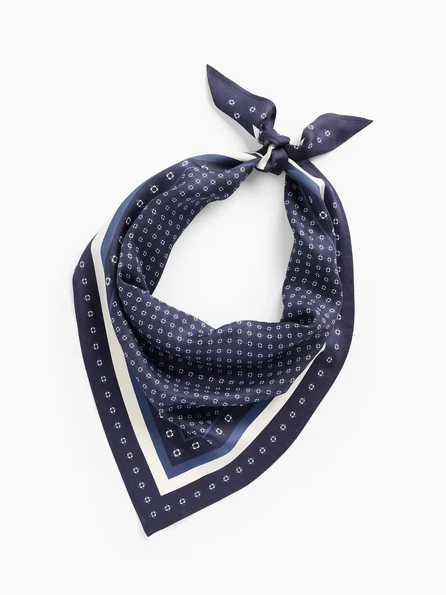 100% Silk Oversized Triangle Bandana Scarf