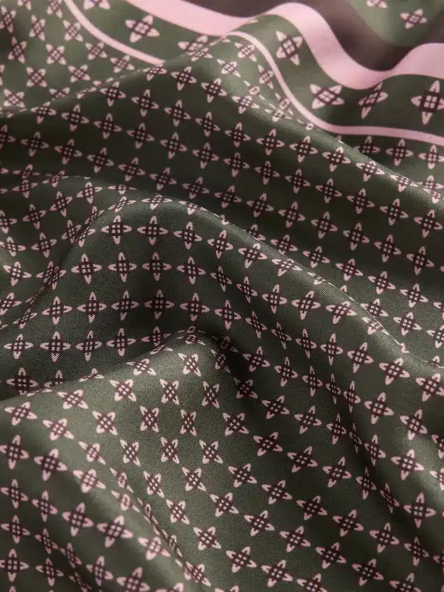 100% Silk Oversized Triangle Bandana Scarf