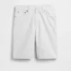11" Mid Rise Longline Denim Shorts