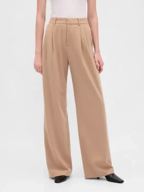 365 High Rise Brushed Twill Pleated Trousers