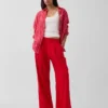 365 High Rise Linen-Blend Trousers