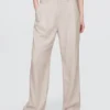 365 High Rise Linen-Blend Trousers