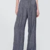 365 High Rise Linen-Blend Trousers