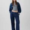 365 Low Rise Denim Pleated Trousers