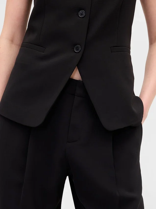365 Low Rise Pleated Wide-Leg Trousers