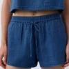 4" Cotton Gauze Denim Easy Shorts