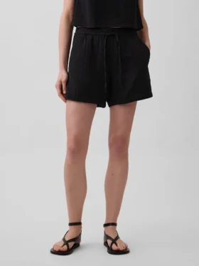 4″ Mid Rise Cotton Gauze Easy Shorts