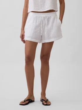 4″ Mid Rise Cotton Gauze Easy Shorts
