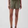 4" Mid Rise Cotton Gauze Easy Shorts