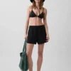 4" Mid Rise Cotton Gauze Easy Shorts