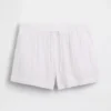 4" Mid Rise Cotton Gauze Easy Shorts