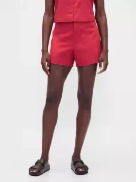 4″ Mid Rise Linen-Blend Shorts
