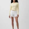 4" Mid Rise Ultrasoft Relaxed Cutoff Shorts