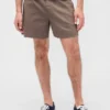 5.5" Linen-Blend Relaxed Shorts