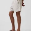 5.5" Linen-Blend Relaxed Shorts