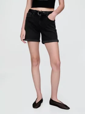 5″ Mid Rise Denim Girlfriend Shorts