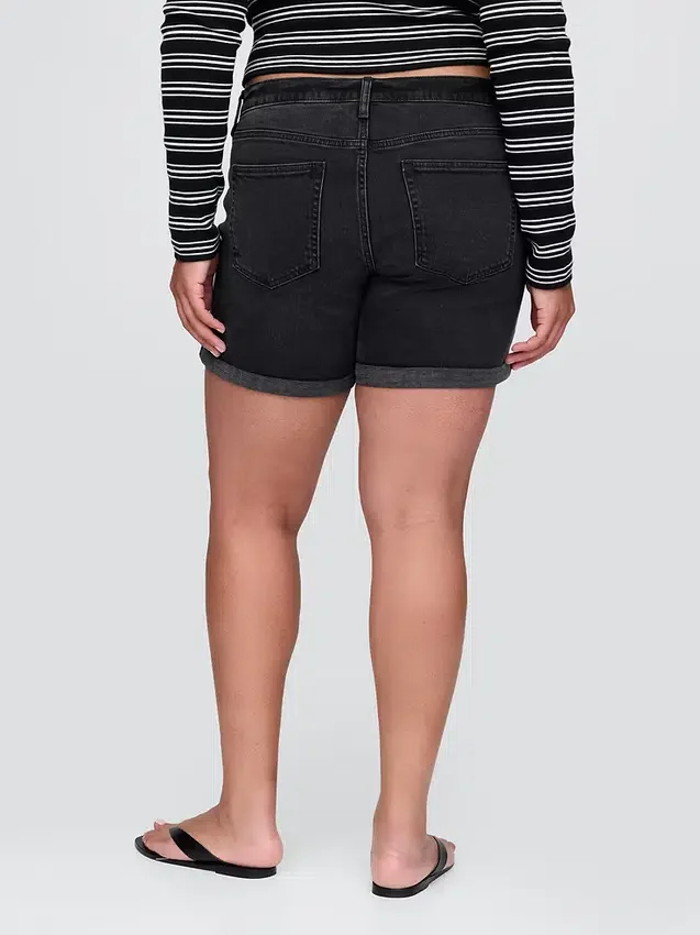 5" Mid Rise Denim Girlfriend Shorts