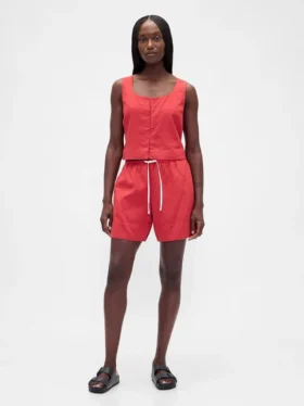 6" Linen-Blend Easy Shorts