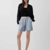 6" Linen-Blend Easy Shorts