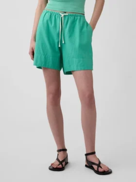 6″ Linen-Blend Easy Shorts