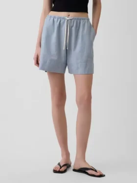 6″ Linen-Blend Easy Shorts
