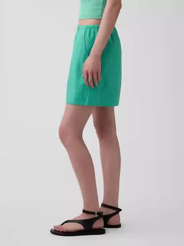 6" Linen-Blend Easy Shorts