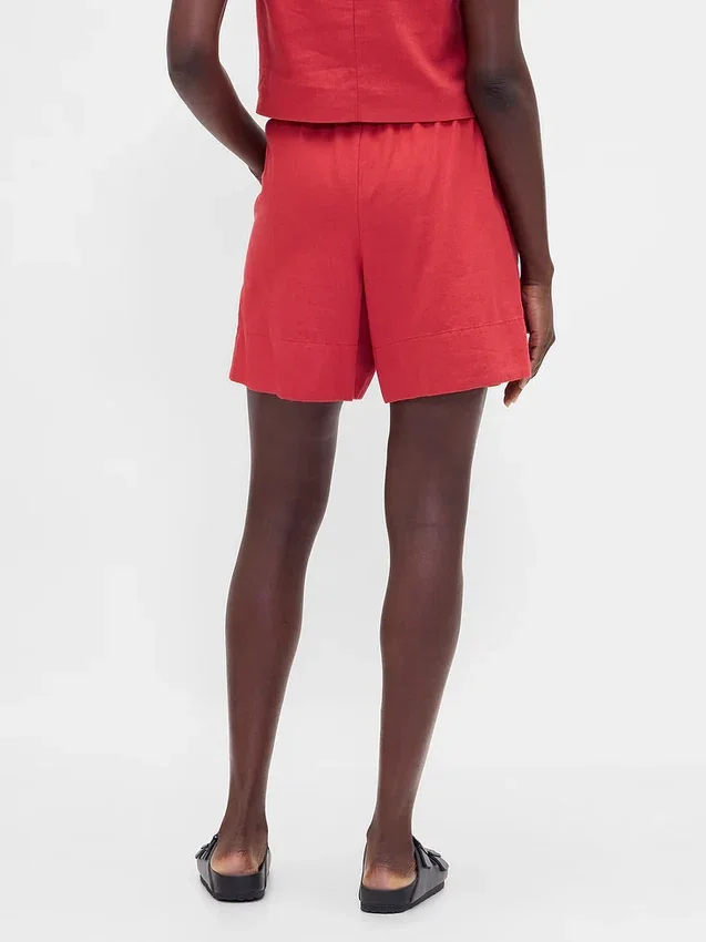 6" Linen-Blend Easy Shorts