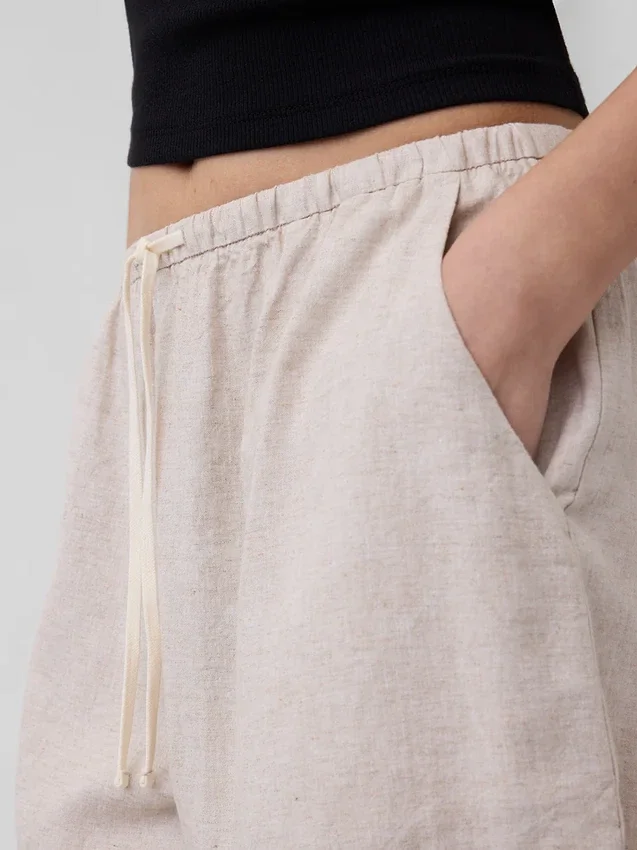 6" Linen-Blend Easy Shorts
