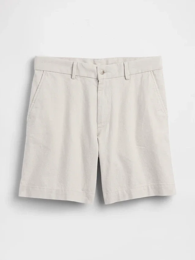 7.5" Linen-Cotton Shorts
