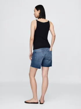 7″ Maternity Full Panel Denim Bermuda Shorts