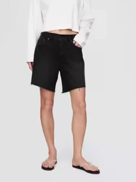 8″ Mid Rise ’90S Loose Denim Bermuda Shorts