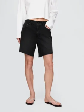 8″ Mid Rise ’90S Loose Denim Bermuda Shorts