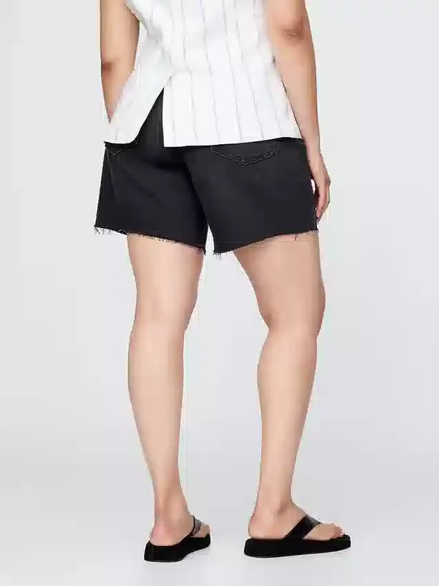 8" Mid Rise '90S Loose Denim Bermuda Shorts