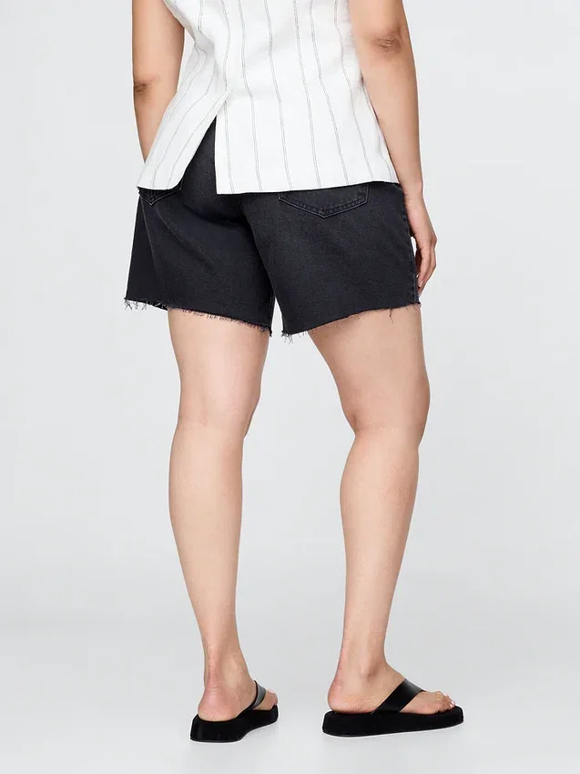 8" Mid Rise '90S Loose Denim Bermuda Shorts