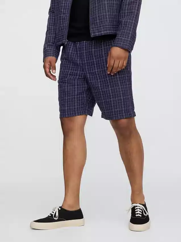 9" Linen-Cotton Easy Shorts