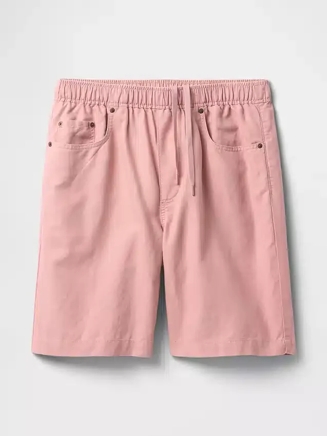 9" Linen-Cotton Easy Shorts